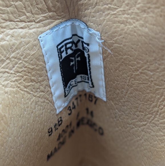 Frye Leather Brown Melissa Button Riding Tall Boots - Picture 5 of 11